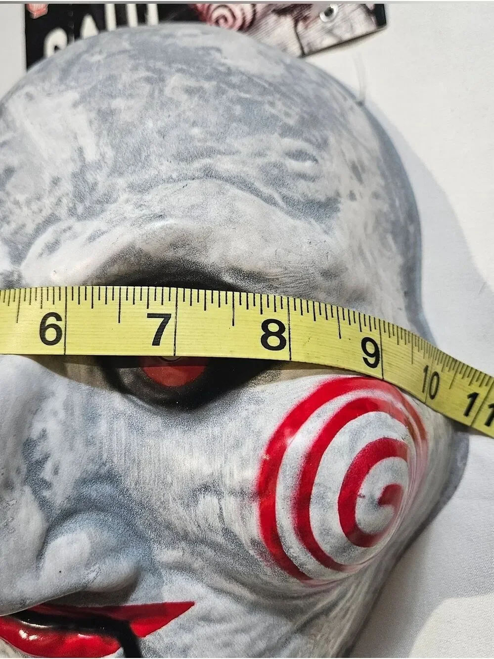 SAW Billy Puppet Vacuform Mask Red Eyes Horror Costume Trick or Treat Studios